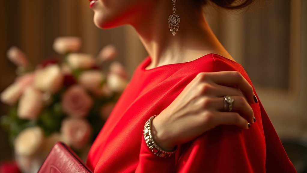 bold red accessory balance
