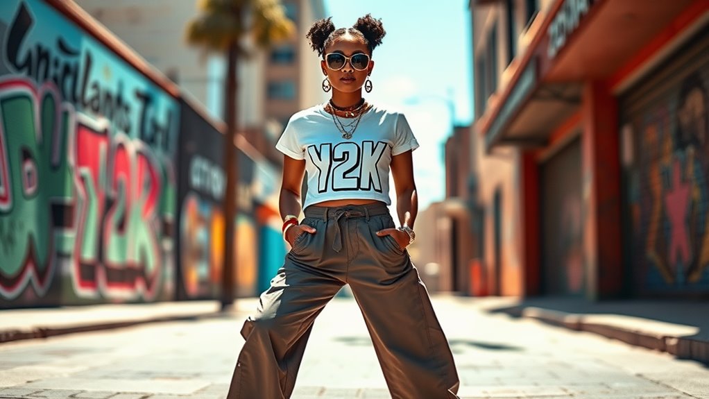 y2k wide leg outfit ideas
