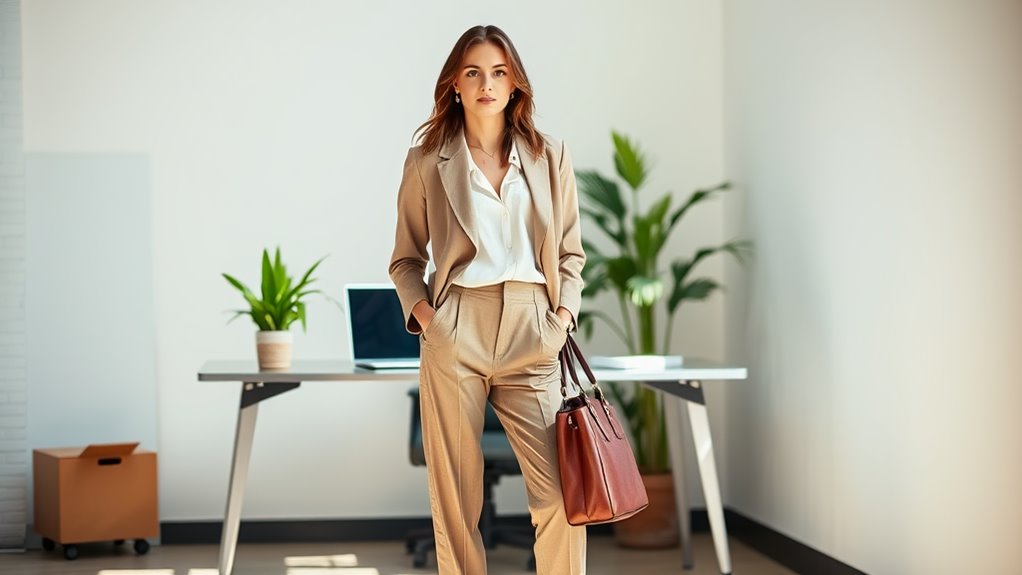 casual work outfit styling
