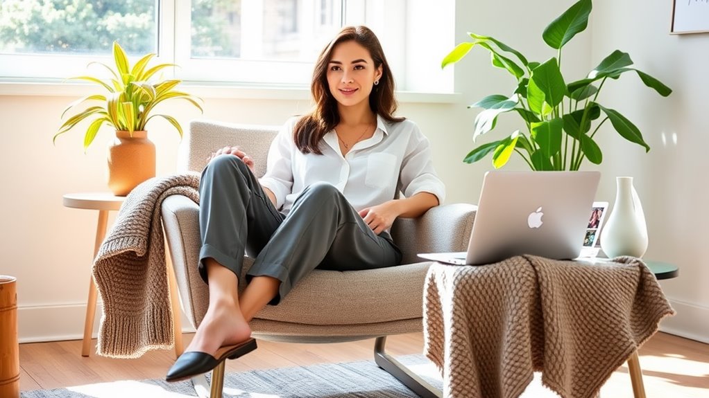 comfortable professional remote work