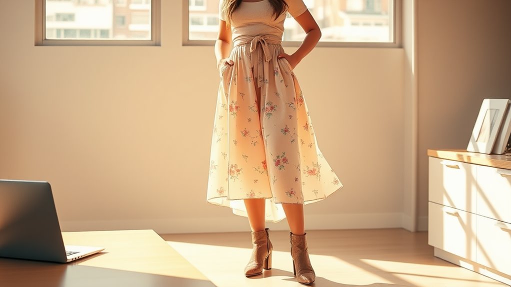 feminine silhouette stylish ensemble