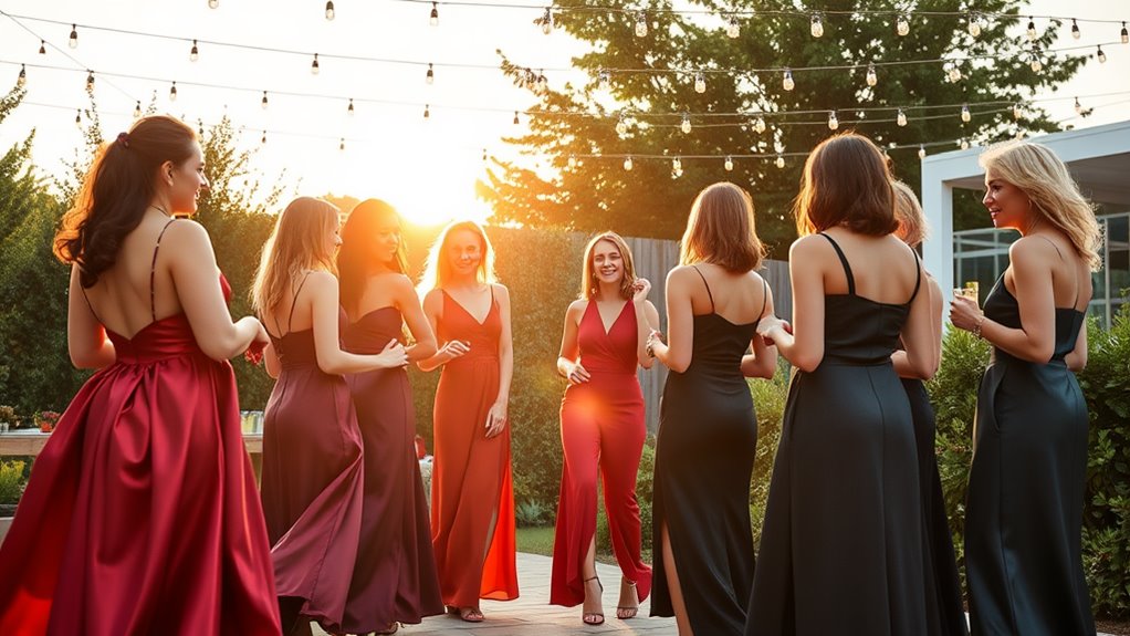 outdoor evening formal attire