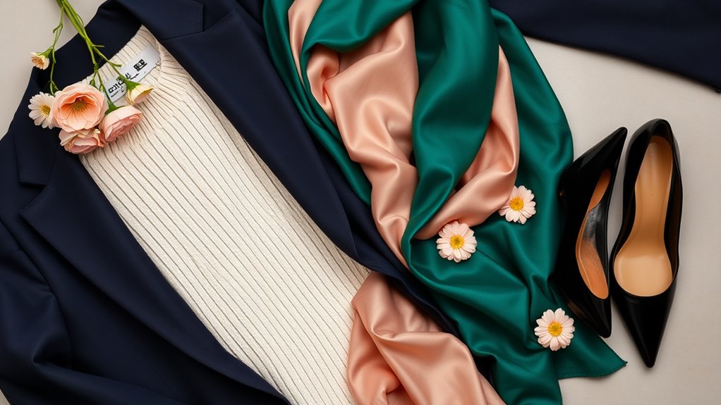 select appropriate textiles and hues