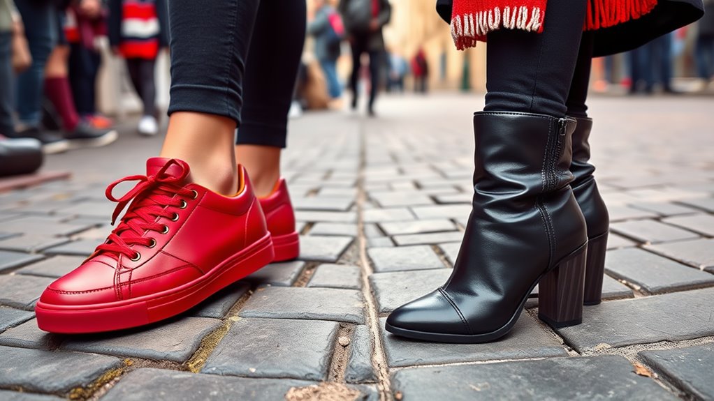 sneakers or boots choice