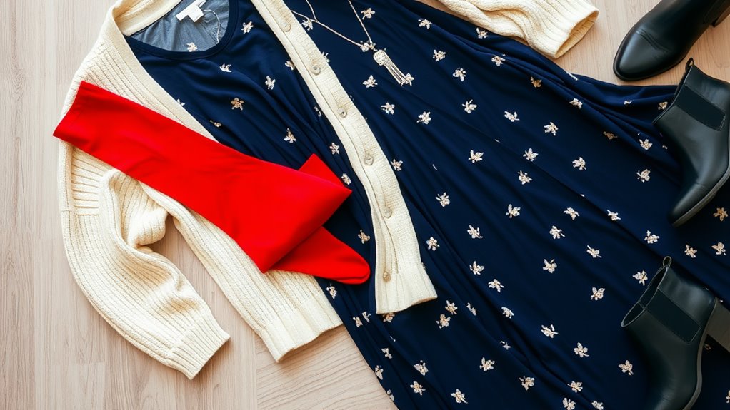bold red tights styling