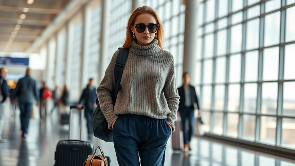 breathable stylish airport attire