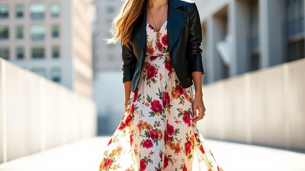 chic dress and blazer