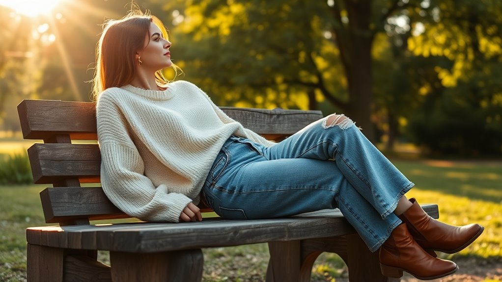 chic mom jeans outfit