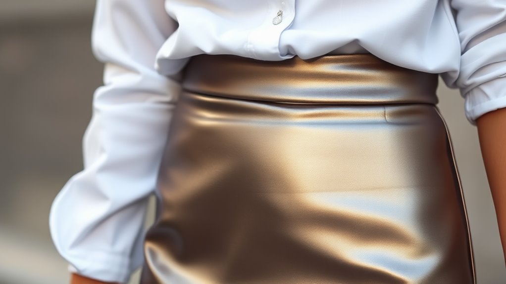 classic tops balance metallic skirts