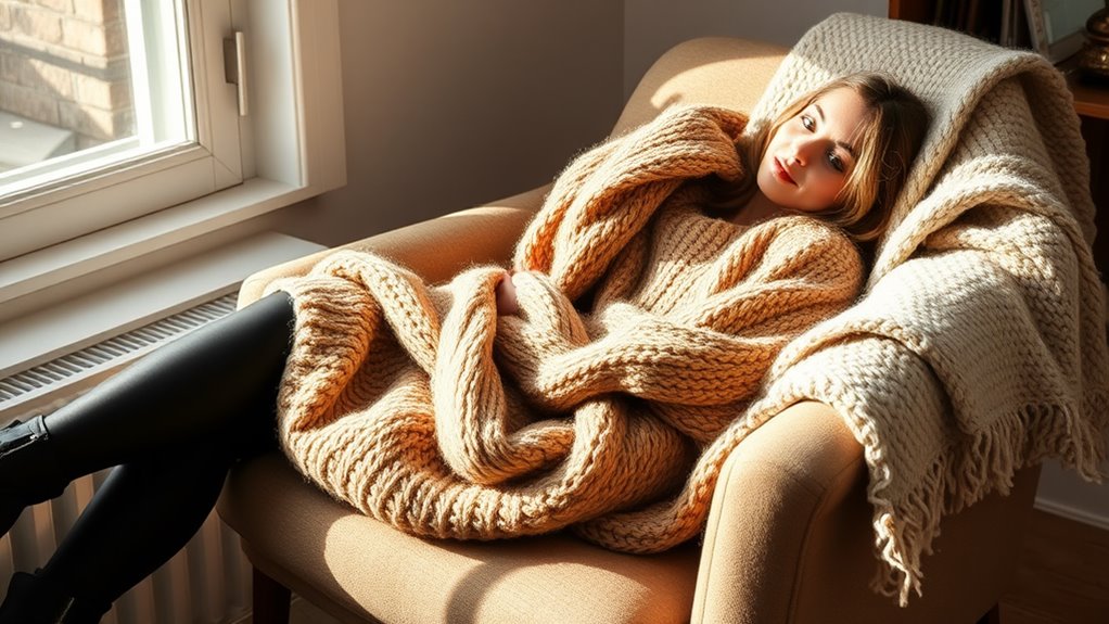 cozy oversized sweater styling