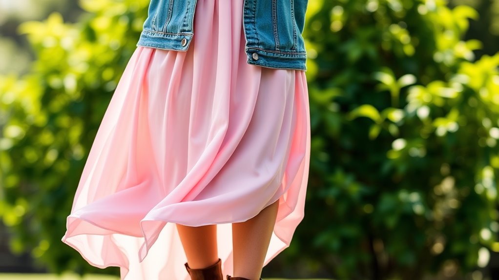 denim jacket bridesmaid layering