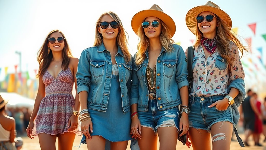 denim jackets and bottoms