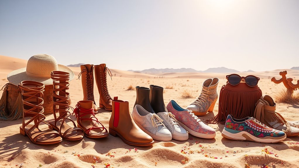 festival footwear essential accessories
