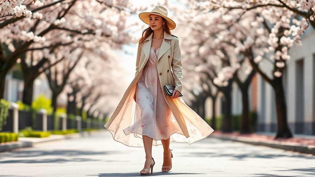 floral midi dress styling