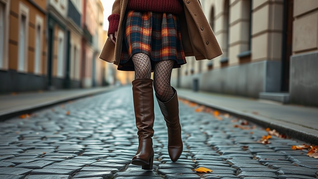 knee high boots winter styling