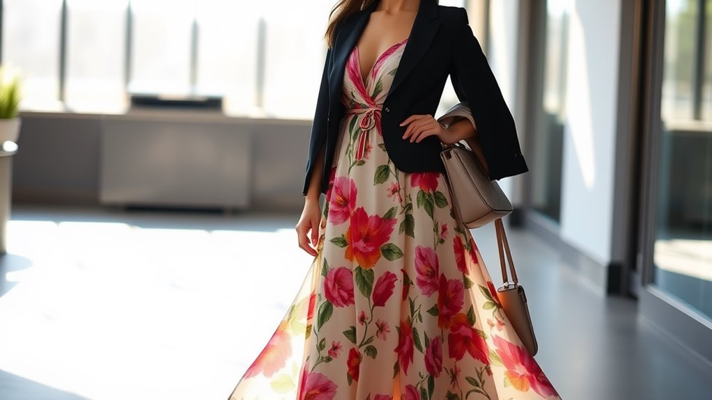 maxi dress workplace styling