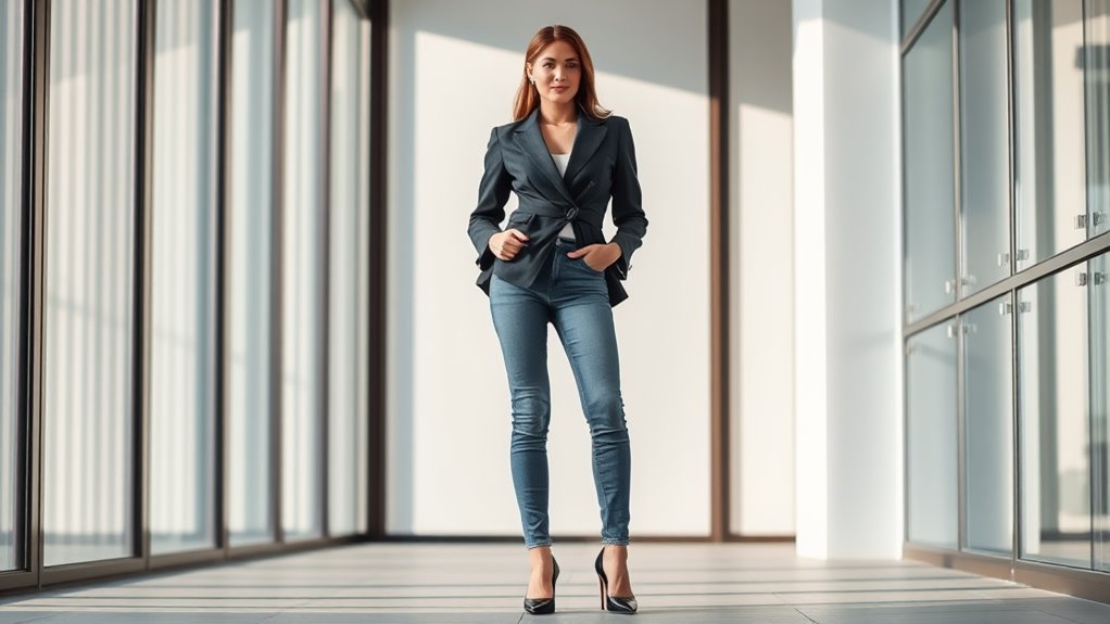 mom jeans office styling