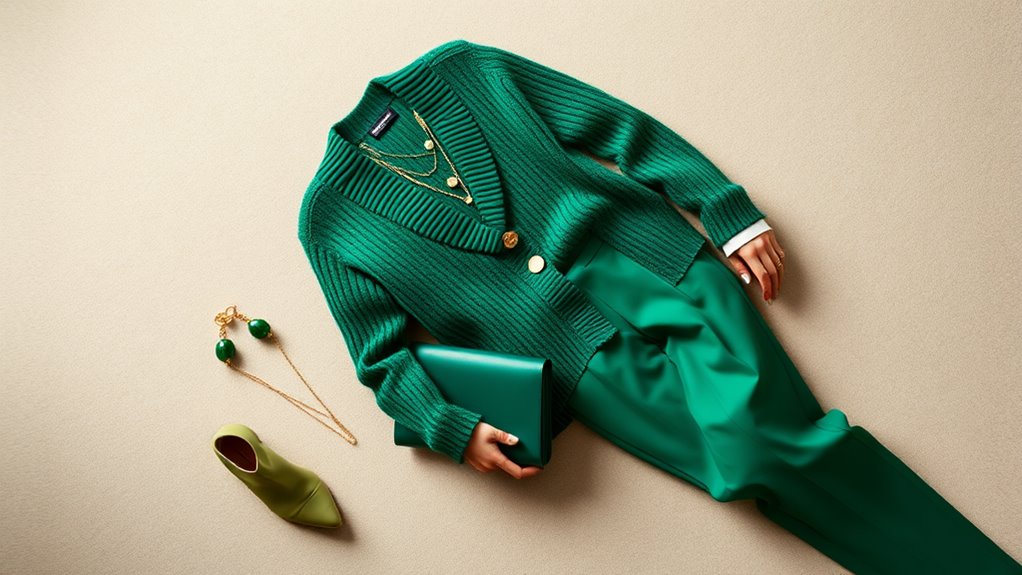 monochromatic cardigan outfit ideas