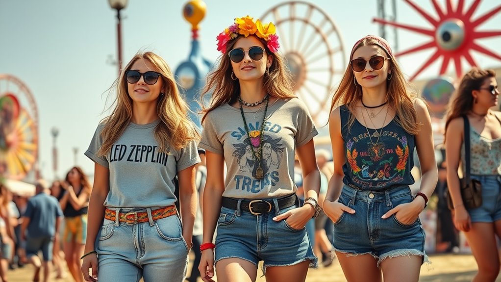 retro tees and jeans