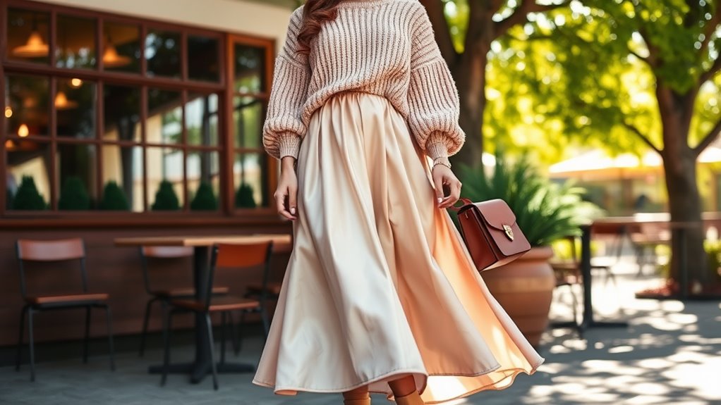 satin skirt styling ideas