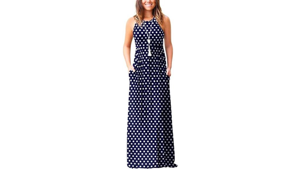 sleeveless maxi dress pockets