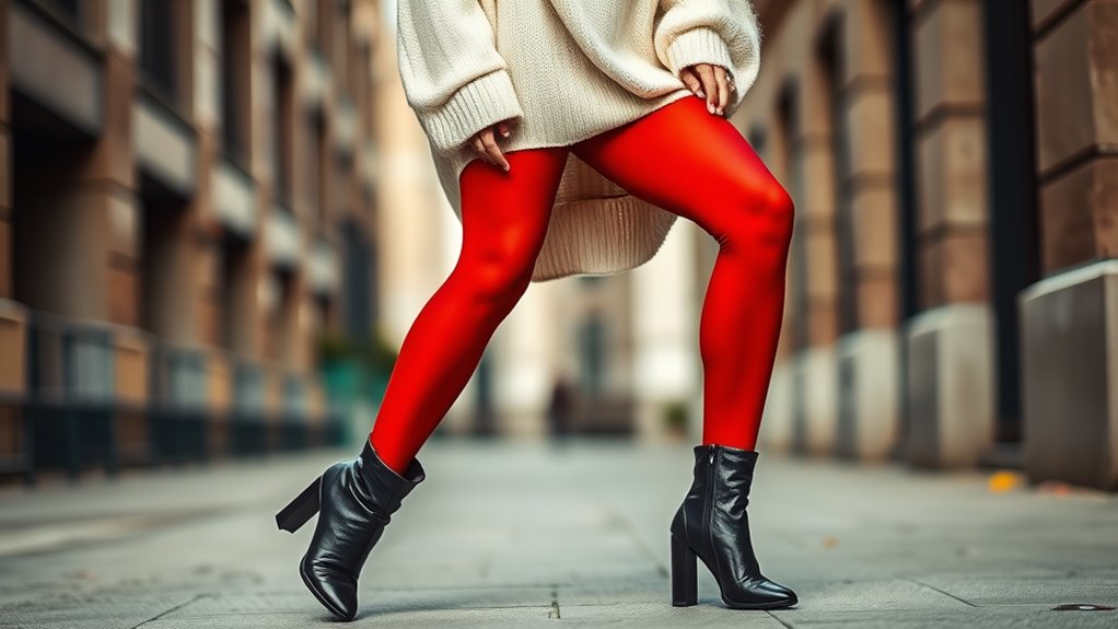 styling tips for red tights