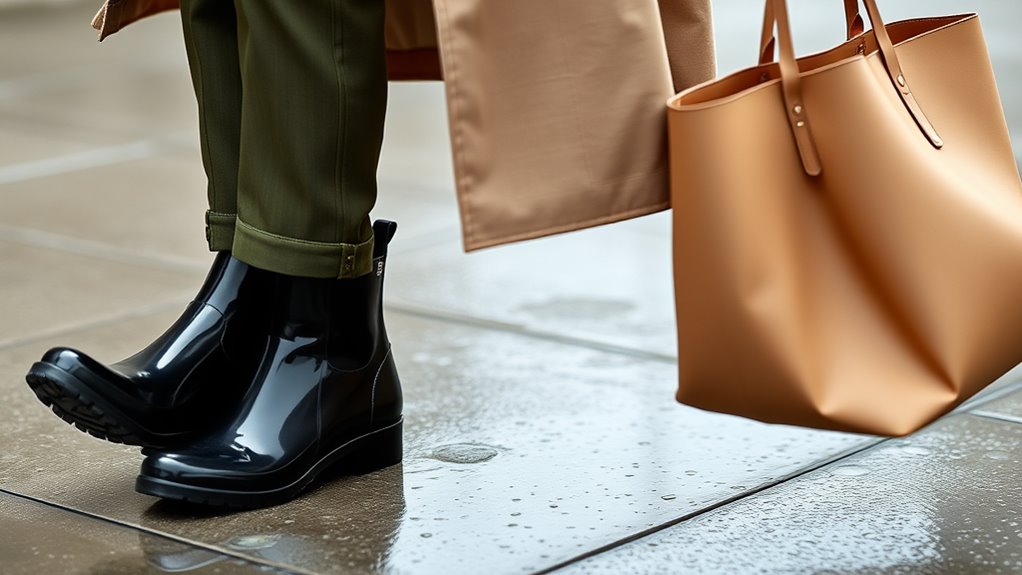 stylish bottoms for rain boots