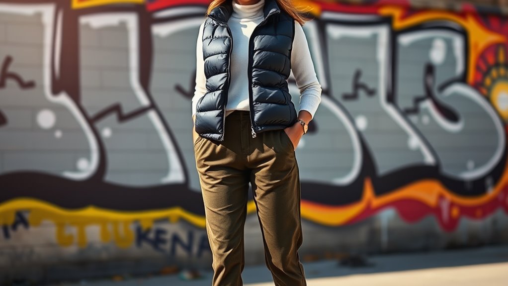 stylish bottoms for vests