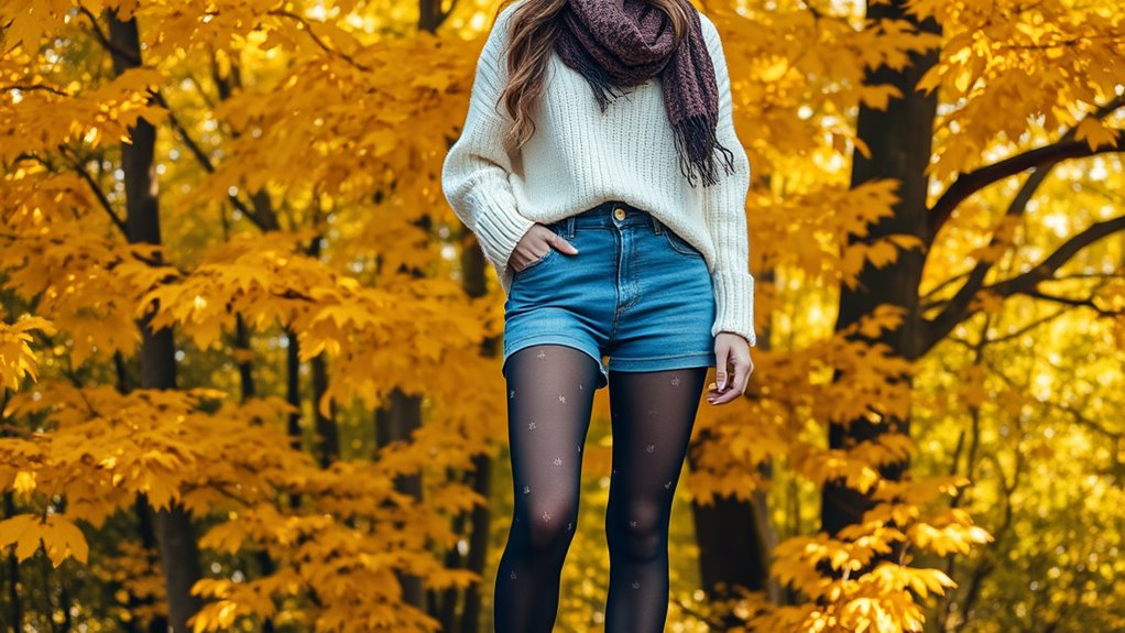 stylish tights with shorts