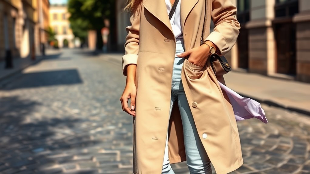 trench coat styling balance