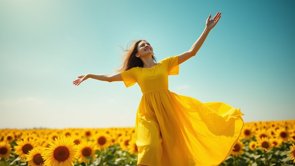 yellow radiates happiness and optimism