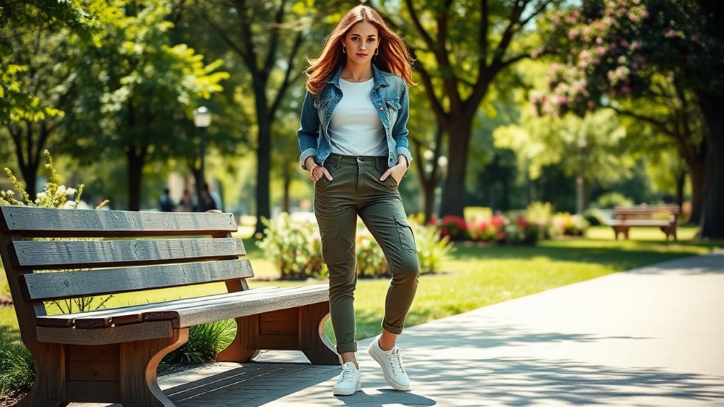 casual women s cargo pants outfits