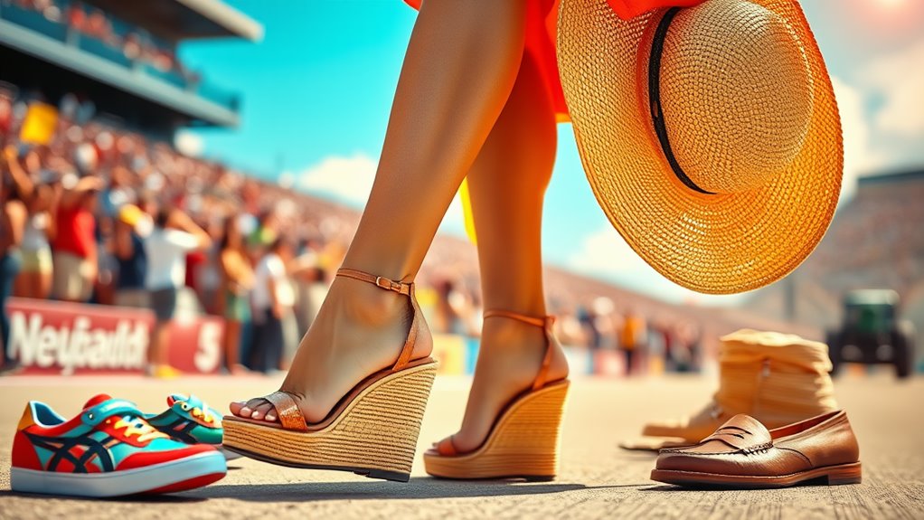 footwear for active marathon spectatorship