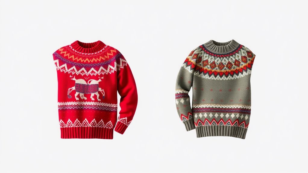 knit pattern style differences
