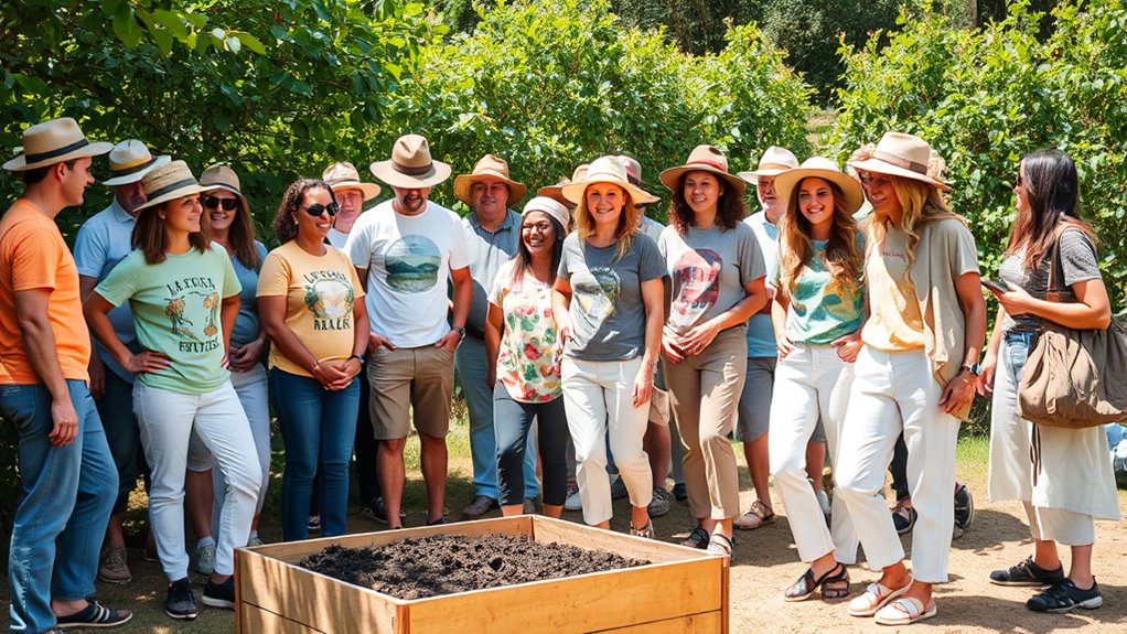 eco friendly casual worm composting workshop attire