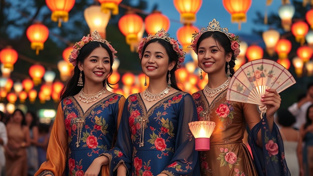 ethereal festive attire for lantern festival