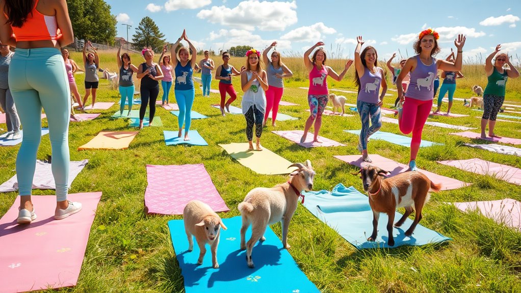 flexible fun attire for goat yoga
