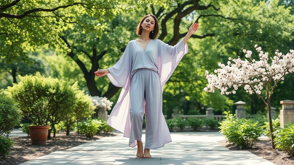 flowing serene tai chi attire