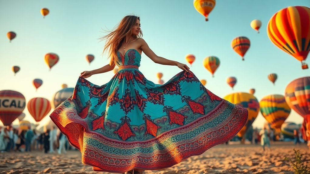flowing vintage inspired adventurous statement making bohemian chic maxi skirts