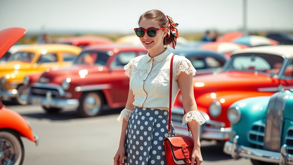 retro inspired vintage car show fashion