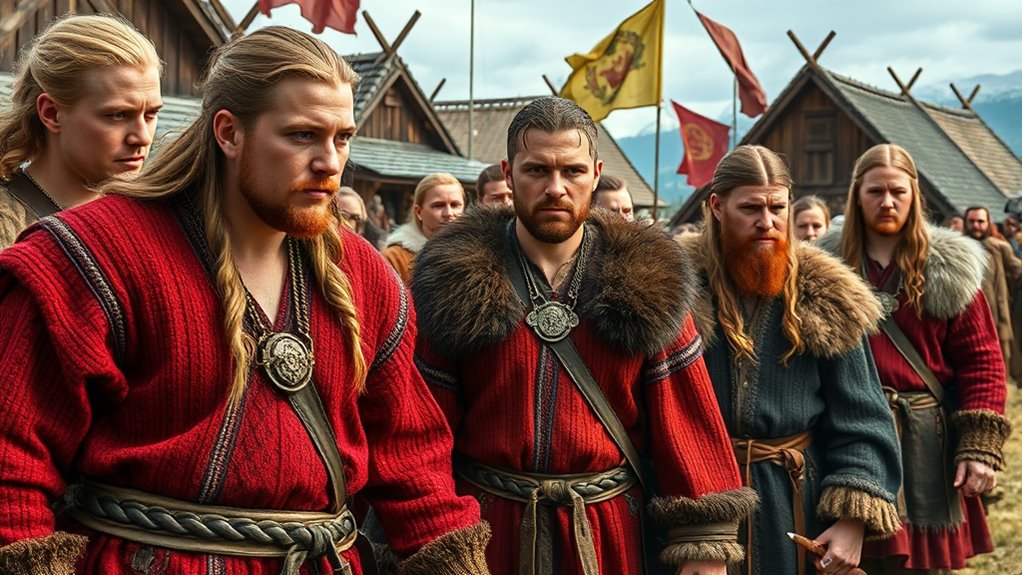 rugged comfortable braided accessorized viking attire