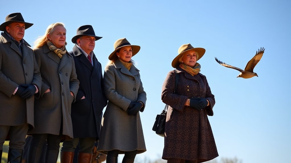 rugged yet refined falconry attire