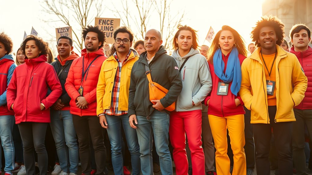 solidarity through color coordination expression