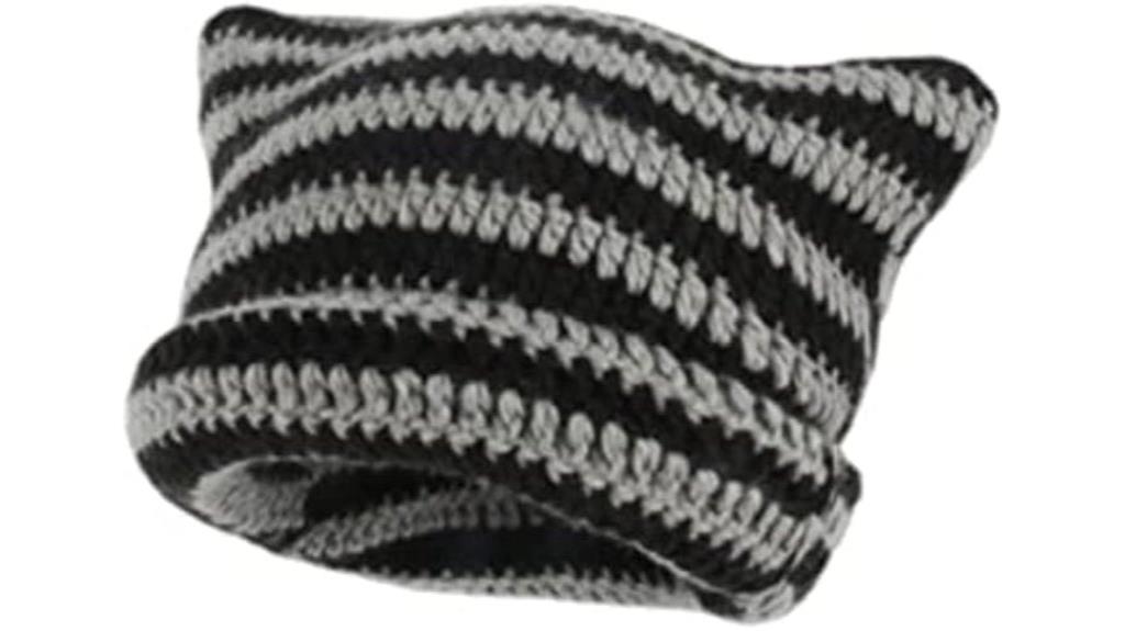 vintage crochet animal beanies